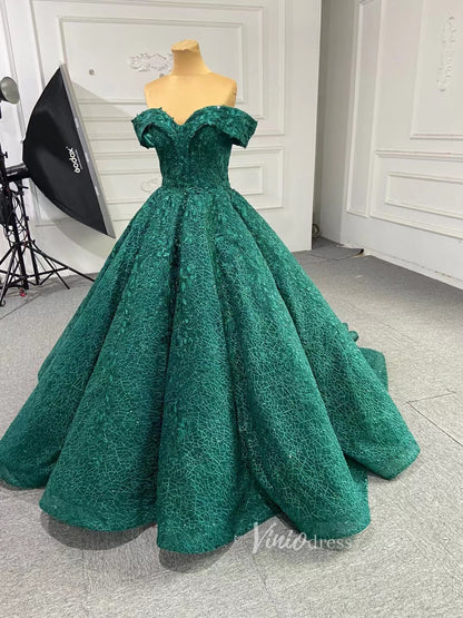 Lavender Sweet 16 Dresses Ball Gowns 66601 Off the Shoulder-Quinceanera Dresses 2025 -Viniodress-Lilac-Custom Size-