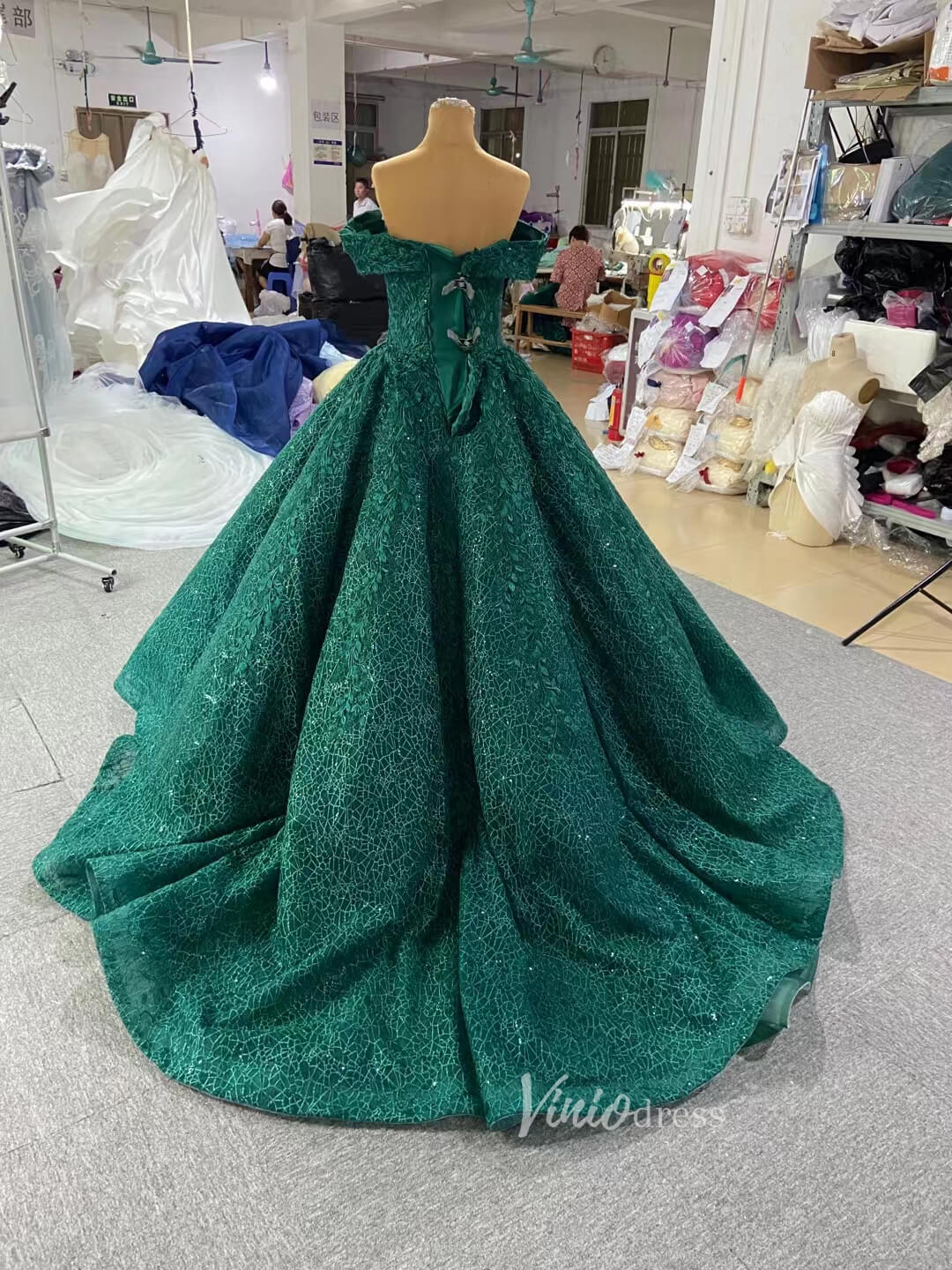 Lavender Sweet 16 Dresses Ball Gowns 66601 Off the Shoulder-Quinceanera Dresses 2025 -Viniodress-Lilac-Custom Size-