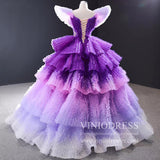 Prom Dress 2025 Lavender Tiered Ball Gown Formal Dresses Celebrity Red Carpet Dress FD1600 viniodress-unique Quinceanera Dresses-Purple-Custom Size-Viniodress