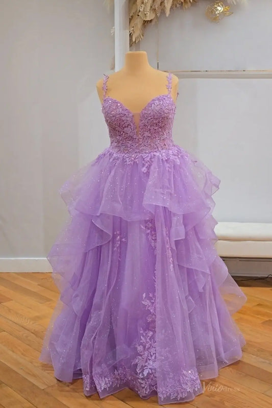 LY024-prom dresses 2026-Viniodress-Lavender-Custom Size-