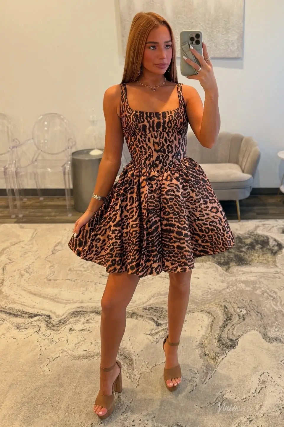 HS040-Homecoming Dresses 2026-Viniodress-Brown-Custom Size – Add Measurements in Cart-