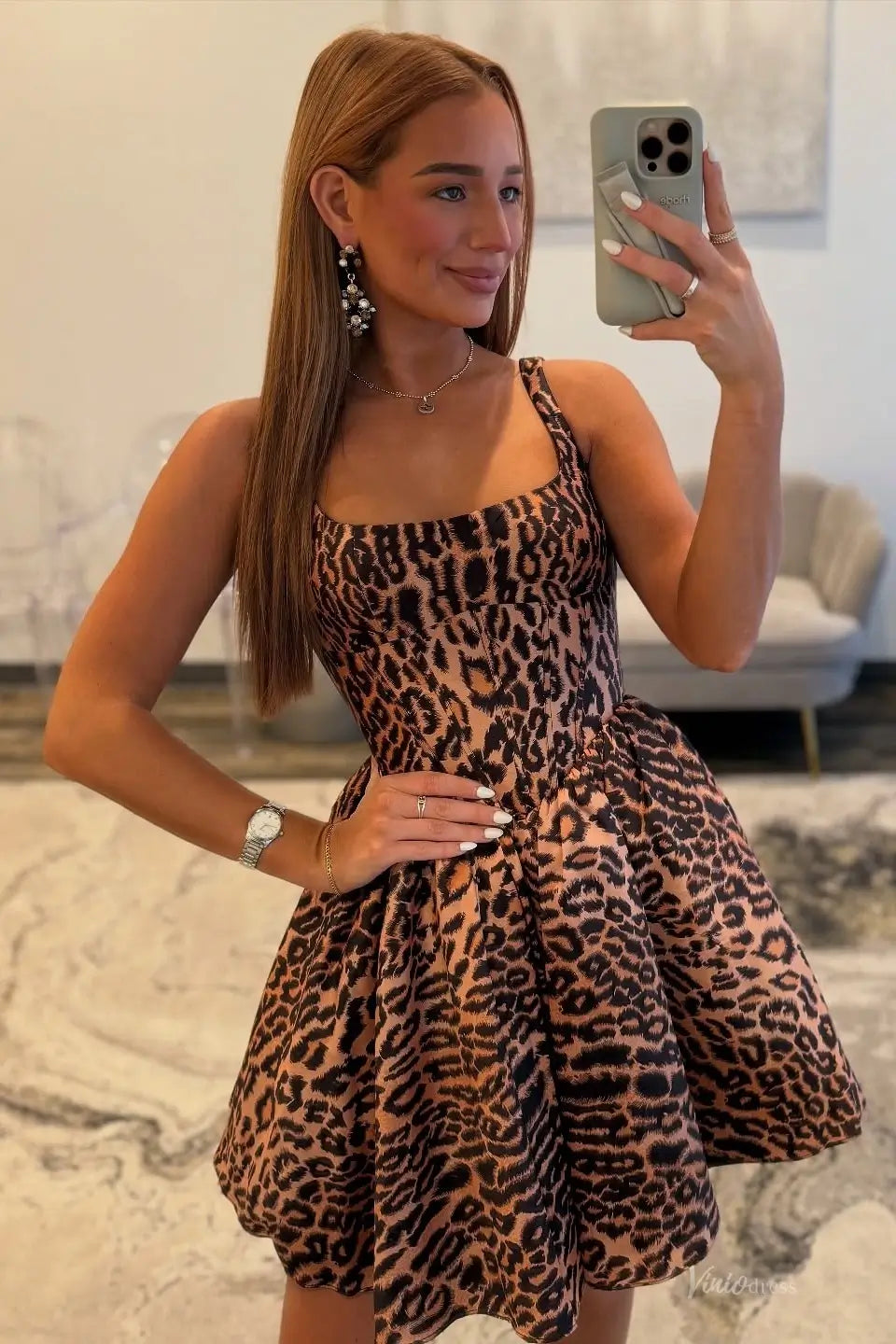 HS040-Homecoming Dresses 2026-Viniodress-Brown-Custom Size – Add Measurements in Cart-