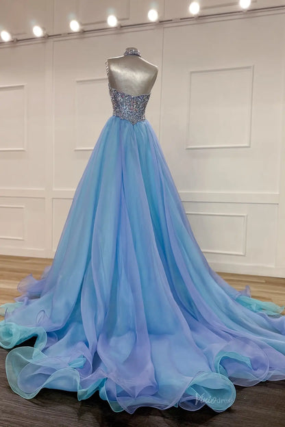PG027 organza-Pageant Dress 2026-Viniodress-Light Blue-US 0-