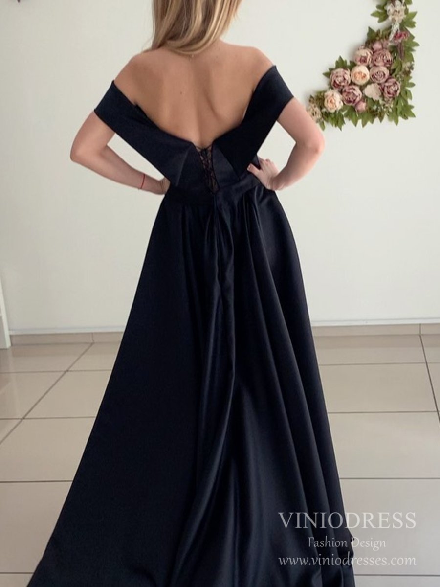 Light Blue Satin Prom Dresses with Pockets FD2541-prom dresses 2025 -Viniodress-Light Blue-Custom Size-