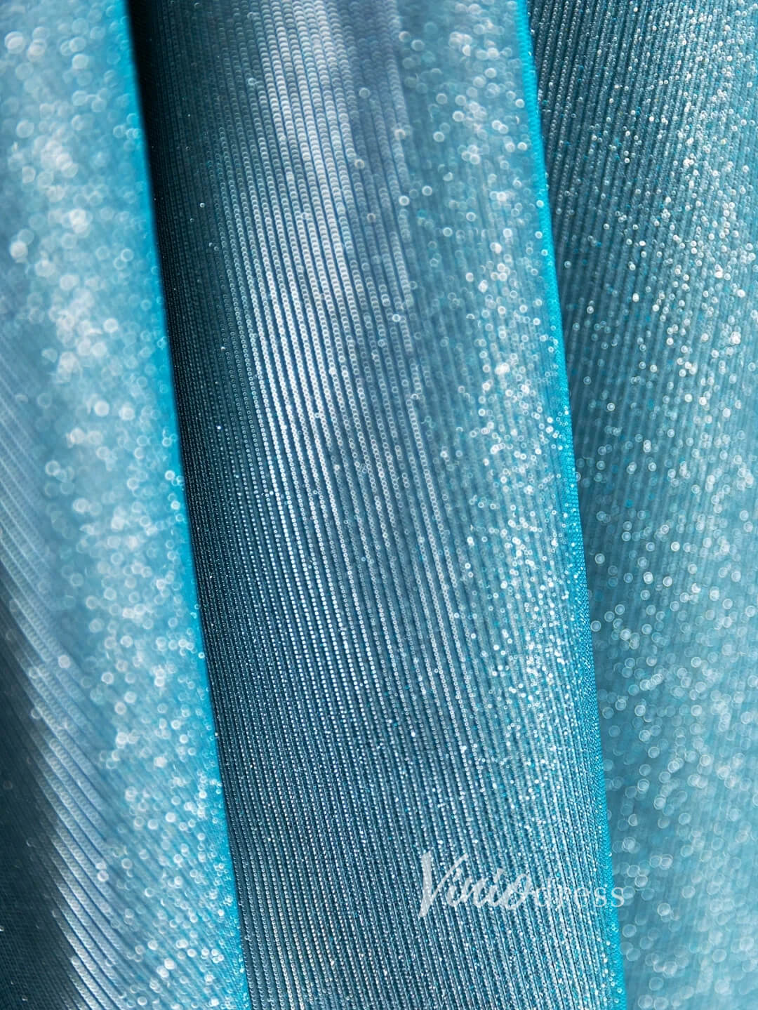 Light Blue Sparkly Prom Dresses Sweetheart Neck Evening Gown FD3417-prom dresses 2025 -Viniodress-Light Blue-Custom Size-