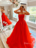 Light BLue Strapless Prom Dresses Lace Appliqued Prom Dress FD1265