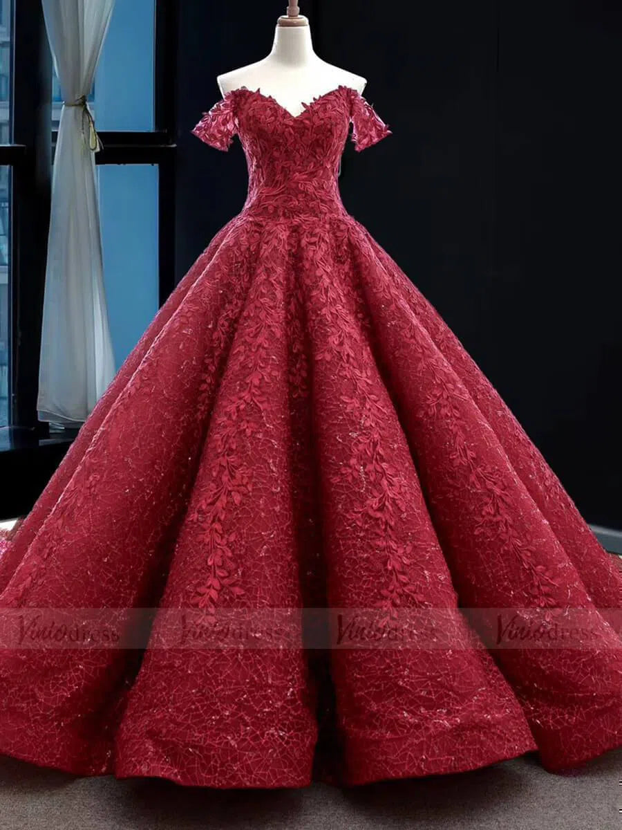 Light Blue Sweet 16 Dress Vintage Quinceanera Dress 66601 viniodress-Quinceanera Dresses 2025 -Viniodress-Dark Red-Custom Size-