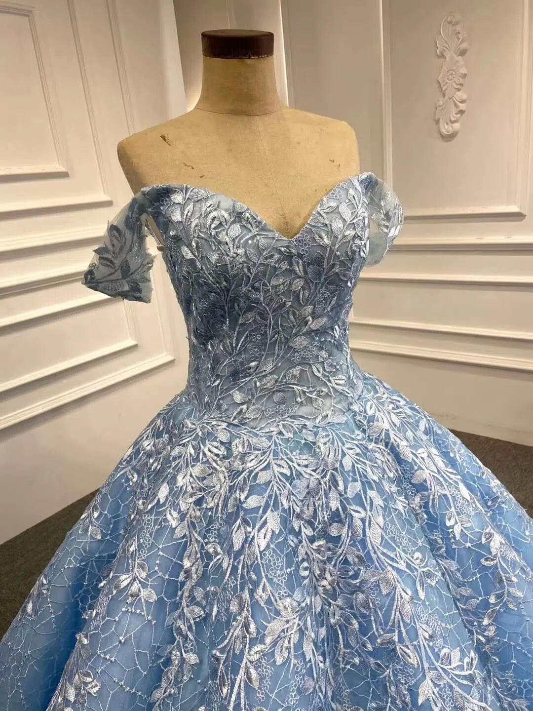 Light Blue Sweet 16 Dress Vintage Quinceanera Dress 66601 viniodress-Quinceanera Dresses-Viniodress-Viniodress