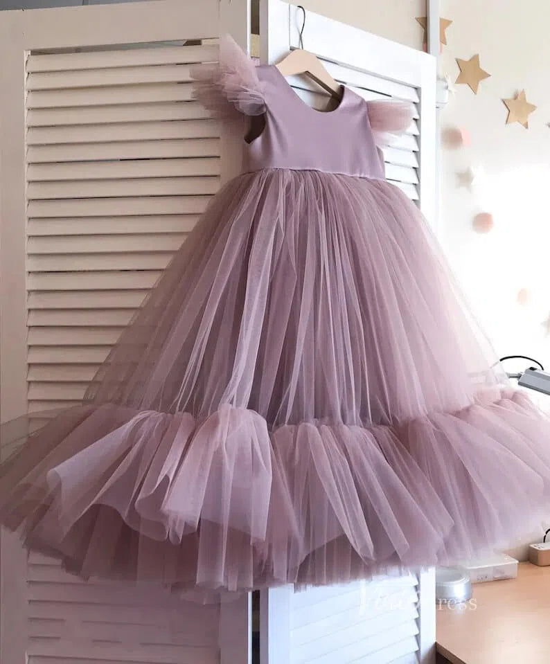 Light Blue Tulle Flower Girl Dresses GL1130-flower girl dresses-Viniodress-Mauve-Custom Size-Viniodress