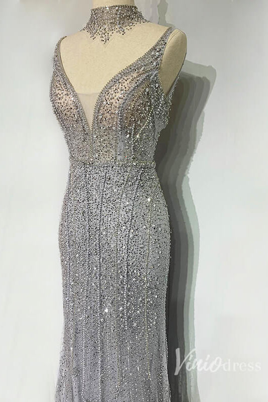 Prom Dress 2025 Light Gold Beaded Prom Dresses Vintage 1920s Evening Dress FD2483-unique prom dresses-Gold-US 2-Viniodress