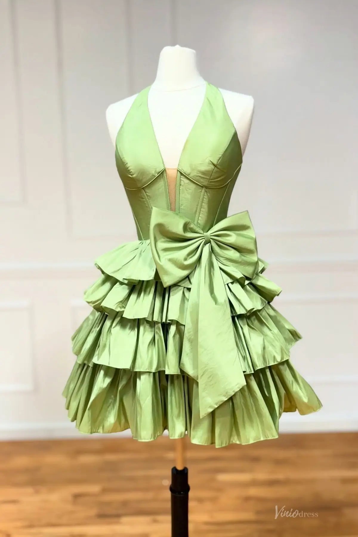 HS024-Homecoming Dresses 2026-Viniodress-Pistachio Green-Custom Size – Add Measurements in Cart-