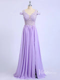 Cheap Lilac Long Bridesmaid Dresses with Cold Shoulder VB1002-bridesmaid dresses-Viniodress-Lilac-Custom Size-Viniodress