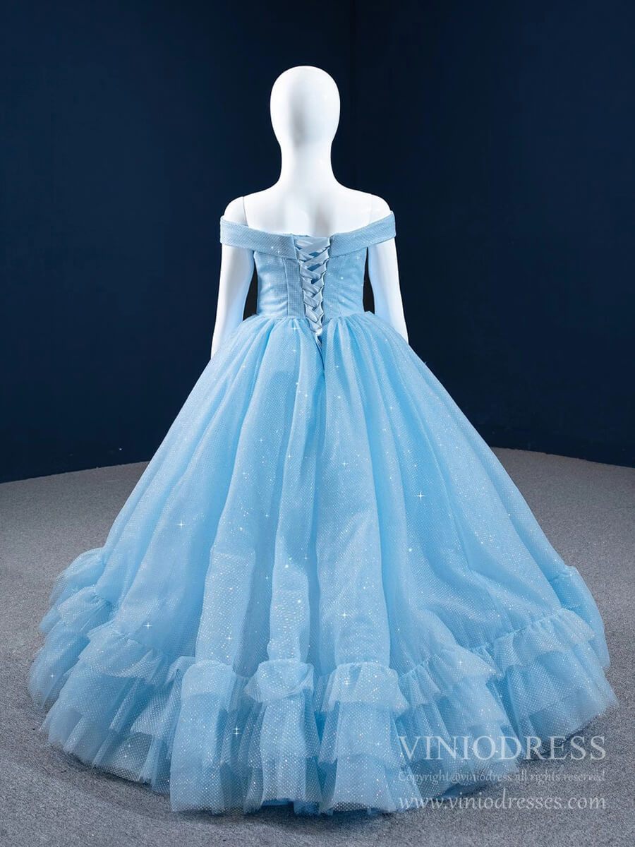 Little Girls Prom Dress Light Blue Pageant Gown FD2397C-Pageant Dresses for Kids 2025 -Viniodress-As Picture-Custom Size-