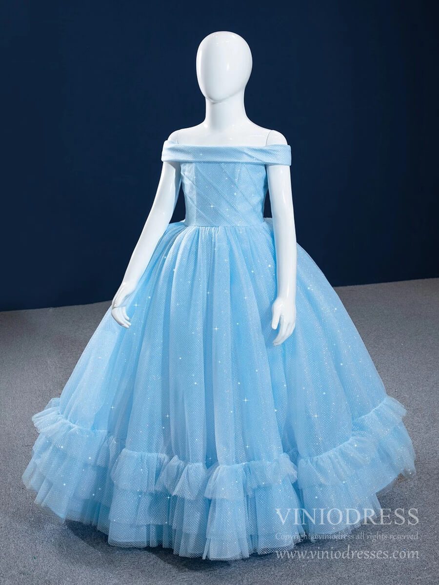 Little Girls Prom Dress Light Blue Pageant Gown FD2397C-Pageant Dresses for Kids 2025 -Viniodress-As Picture-Custom Size-