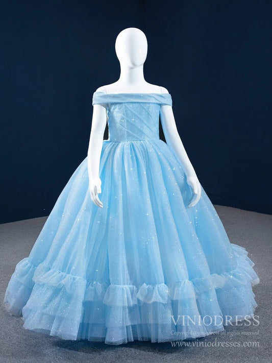 Little Girls Prom Dress Light Blue Pageant Gown FD2397C-Pageant Dresses for Kids 2025 -Viniodress-As Picture-Custom Size-