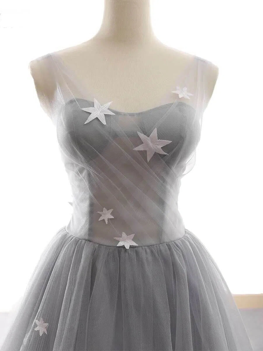 Prom Dress 2025 Cheap Long Grey Prom Dresses 2019 See Through Formal Dress FD1080-unique prom dresses-Grey-Custom Size-Viniodress