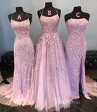 Prom Dress 2025 Cheap Long Lavender Lace Prom Dresses Lace-Up Back FD1265B-unique prom dresses-A-Lavender-Custom Size-Viniodress