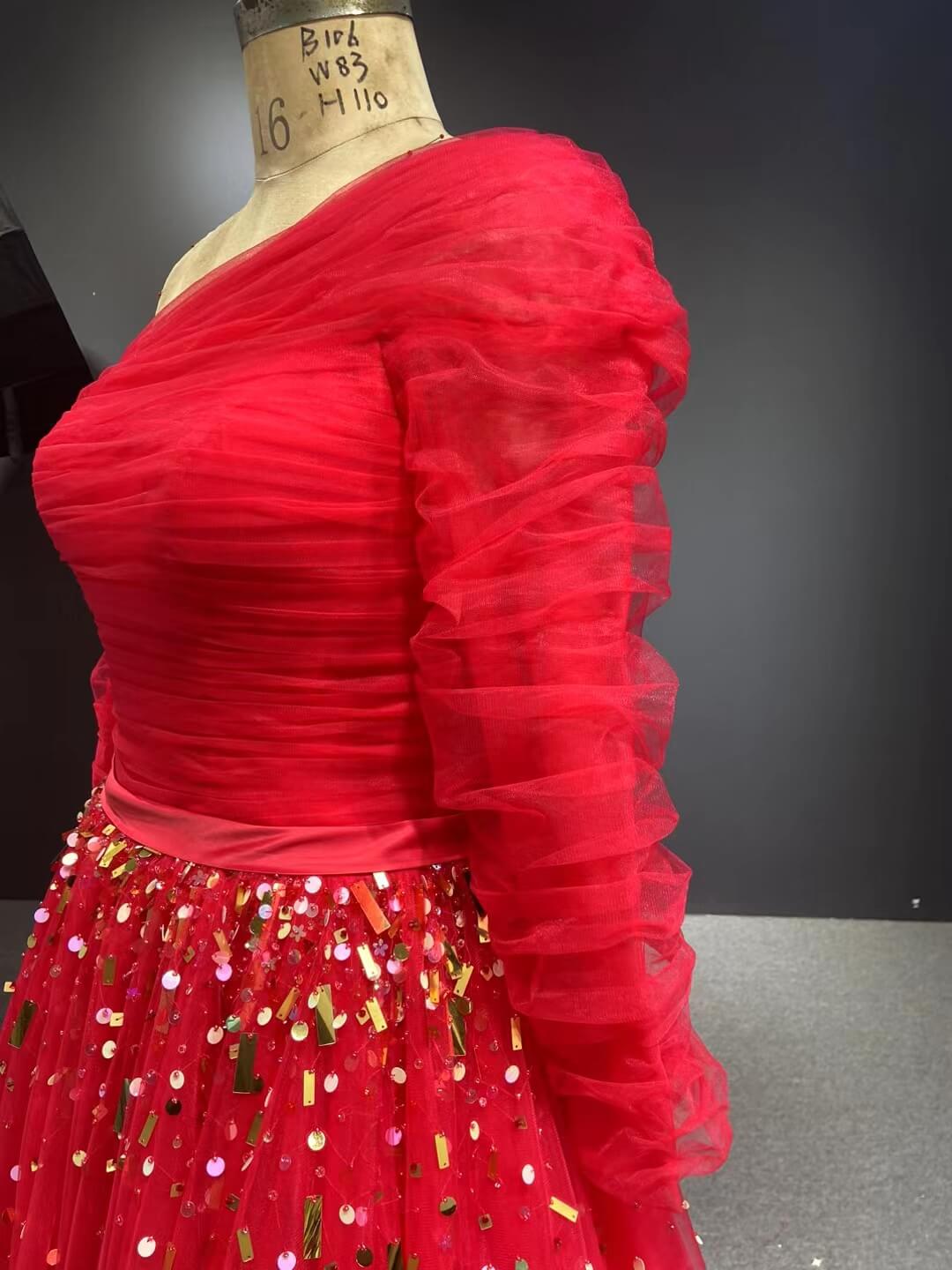 Long Sleeve Dark Blue Formal Dresses A-line Pageant Dress 67556-prom dresses 2025 -Viniodress-Navy Blue-Custom Size-