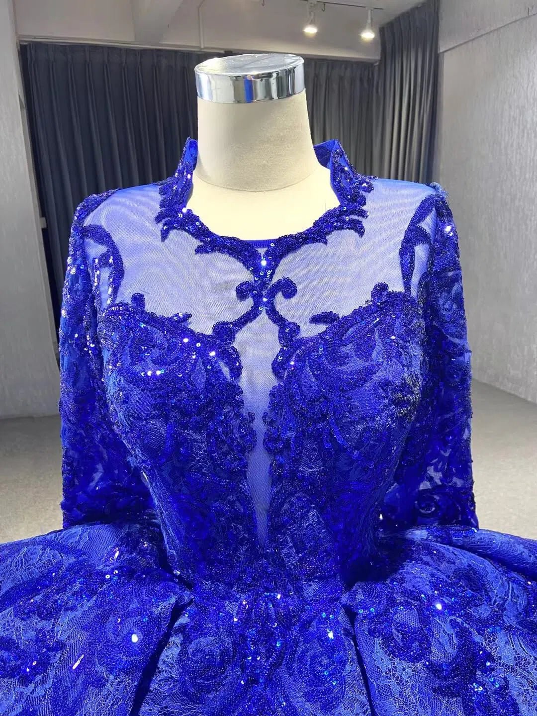 Long Sleeve Muslim Wedding Dresses 67298 viniodress-Quinceanera Dresses 2025 -Viniodress-Red-Custom Size-