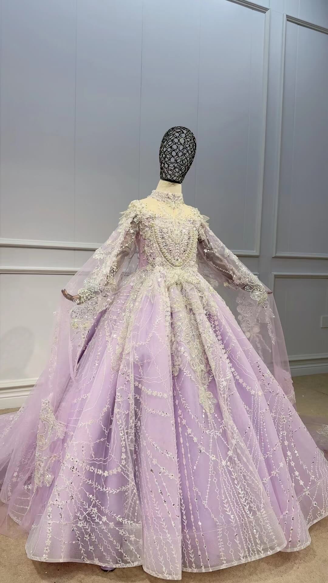 Luxury Ball Gown Pageant Dresses for Kids KD1029-Pageant Dresses for Kids 2025 -Viniodress-Lilac-Custom Size-