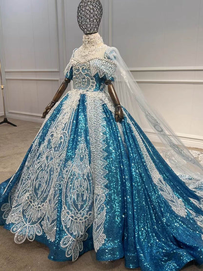 Luxury Ball Gown Pageant Dresses for Kids KD1029-Pageant Dresses for Kids 2025 -Viniodress-Lilac-Custom Size-