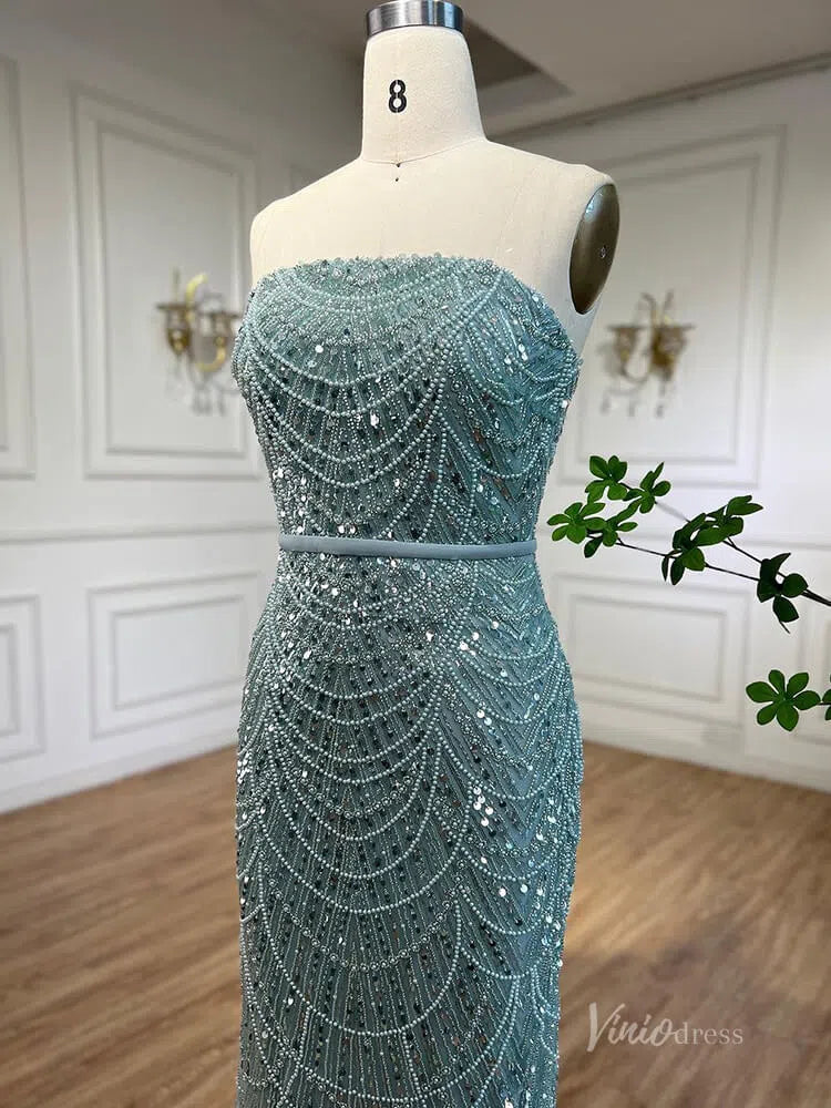 Luxury Beaded 20s Evening Gowns Gatsby Formal Dresses with Cape 20201-prom dresses-Viniodress-Viniodress