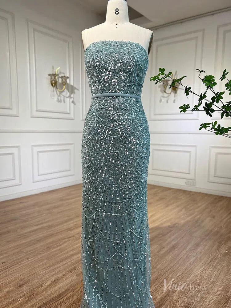 Luxury Beaded 20s Evening Gowns Gatsby Formal Dresses with Cape 20201-prom dresses-Viniodress-Viniodress