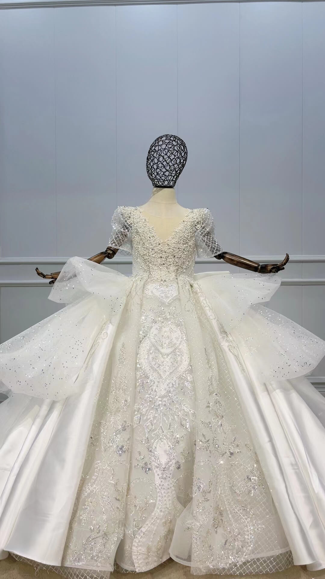 Luxury Cinderella Ball Gown Little Girls Pageant Dress 51006-Pageant Dresses for Kids 2025 -Viniodress-Ivory-Custom Size-