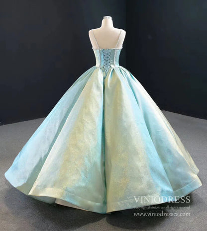 Luxury Glitter Quinceanera Dresses Beaded Off the Shoulder Princess Dress FD2410 viniodress-Quinceanera Dresses 2025 -Viniodress-Gold-Custom Size-