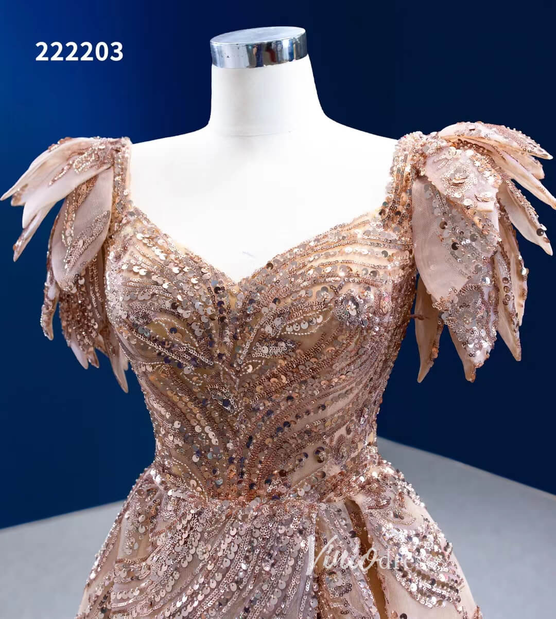 Luxury Gold Prom Dress Long A-line Pageant Dress 222203-prom dresses 2025 -Viniodress-Gold-Custom Size-