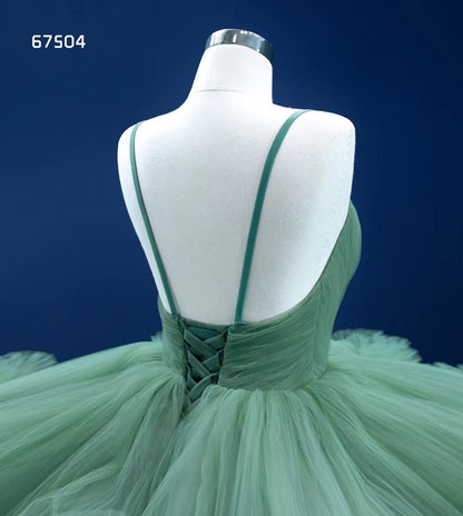 Luxury Layered Pageant Ball Gown Wedding Dress Spaghetti Strap 67504-Quinceanera Dresses 2025 -Viniodress-As Picture-Custom Size-