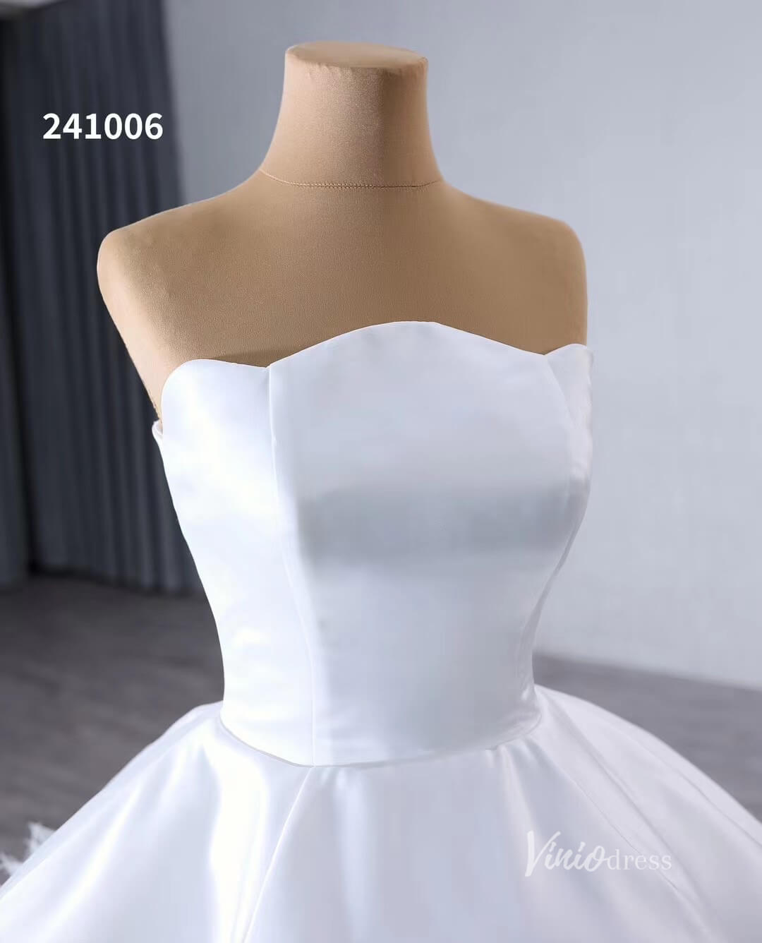 Luxury Ruffle Layered Wedding Dresses Strapless Bridal Gown Corset Back 241006-wedding dresses 2025 -Viniodress-Ivory-Custom Size-