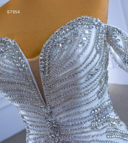 Luxury Ruffled Beaded Mermaid Wedding Gown 67354 VINIODRESS-wedding dresses 2025 -Viniodress-As Picture-Custom Size-