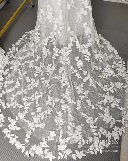 Mermaid Lace Wedding Dresses Backless Boho Wedding Dress Viniodress VW1118-wedding dresses 2025 -Viniodress-Ivory-Custom Size-