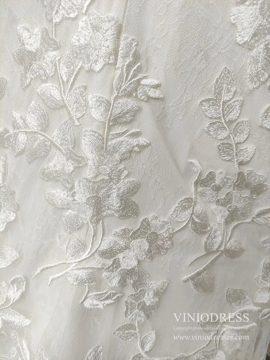 Mermaid Lace Wedding Dresses Backless Boho Wedding Dress Viniodress VW1118-wedding dresses 2025 -Viniodress-Ivory-Custom Size-
