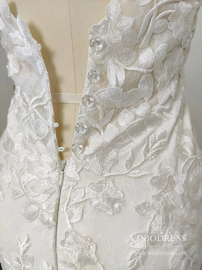 Mermaid Lace Wedding Dresses Backless Boho Wedding Dress Viniodress VW1118-wedding dresses 2025 -Viniodress-Ivory-Custom Size-