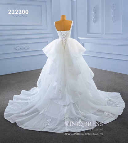 Mermaid Lace Wedding Dresses with Removable Overskirt 222200-wedding dresses 2025 -Viniodress-Ivory-Custom Size-
