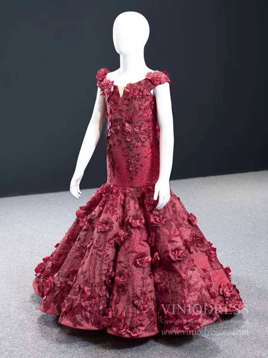 Mermaid Pageant Dresses for Little Girls FD2399C-Pageant Dresses for Kids 2025 -Viniodress-As Picture-Custom Size-
