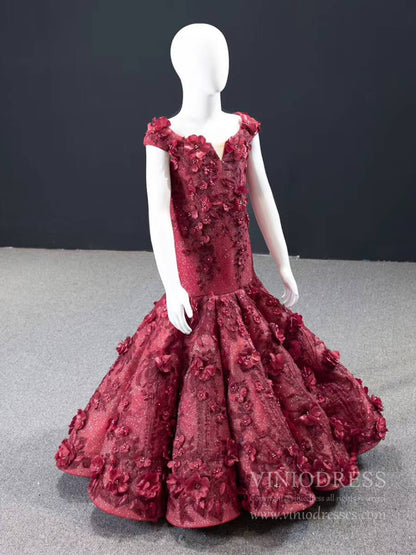 Mermaid Pageant Dresses for Little Girls FD2399C-Pageant Dresses for Kids 2025 -Viniodress-As Picture-Custom Size-