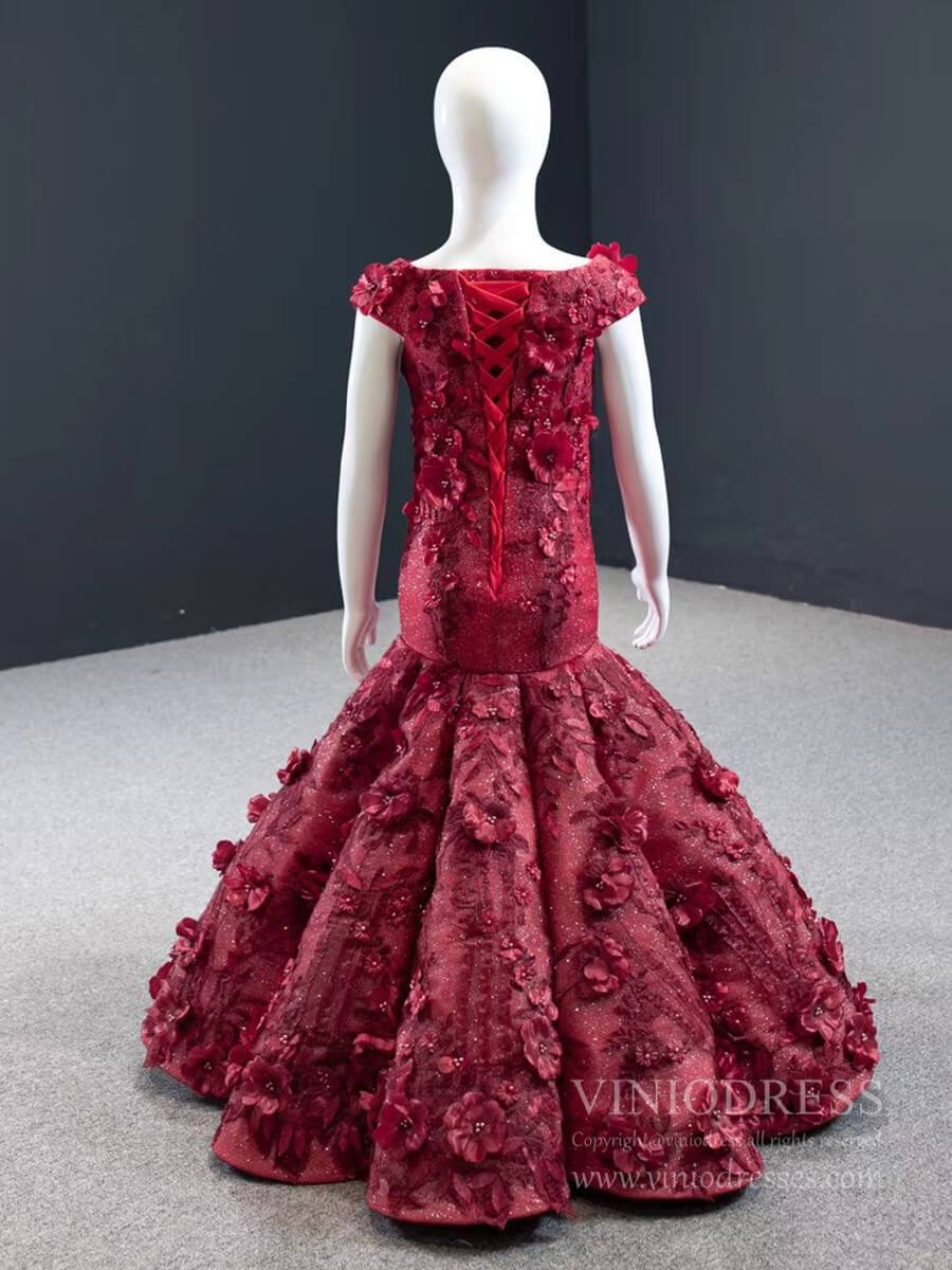 Mermaid Pageant Dresses for Little Girls FD2399C-Pageant Dresses for Kids 2025 -Viniodress-As Picture-Custom Size-