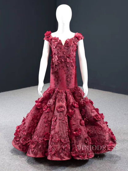 Mermaid Pageant Dresses for Little Girls FD2399C-Pageant Dresses for Kids 2025 -Viniodress-As Picture-Custom Size-
