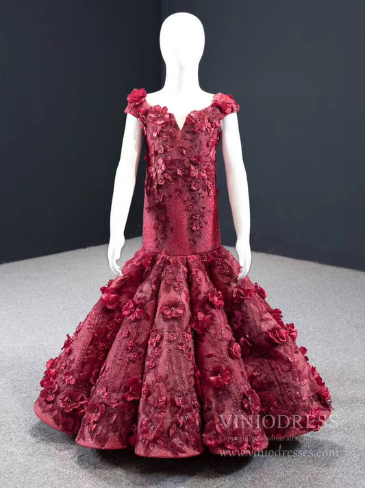 Mermaid Pageant Dresses for Little Girls FD2399C-Pageant Dresses for Kids 2025 -Viniodress-As Picture-Custom Size-