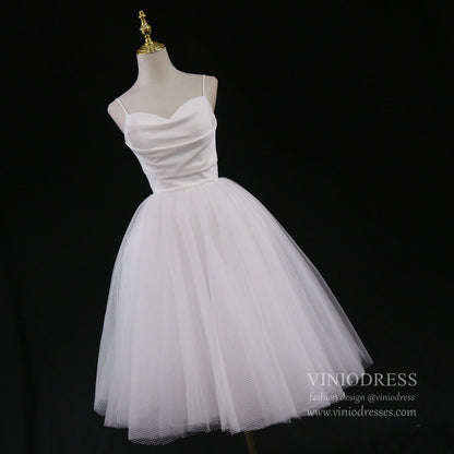 Mid-length Off White Lace Homecoming Dresses SD1397-Homecoming Dresses 2025 -Viniodress-Ivory-Custom Size-
