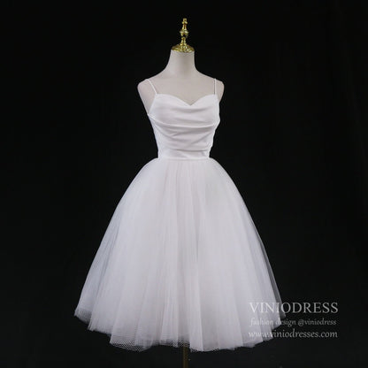 Mid-length Off White Lace Homecoming Dresses SD1397-Homecoming Dresses 2025 -Viniodress-Ivory-Custom Size-