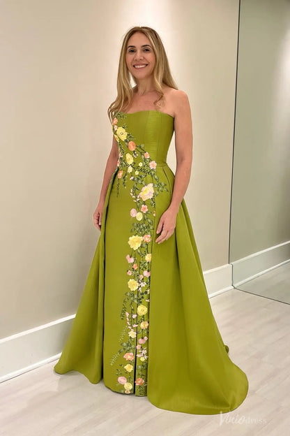 MM007-Evening Dresses 2026-Viniodress-Olive Green-Custom Size-