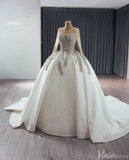 Modest Luxury Rhinestones Balll Gown Wedding Dresses with Sleeves 241121-wedding dresses-Viniodress-Viniodress