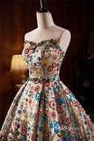 Multicolored Sequin Floral Ball Gown Quince Dresses FD1835-Quinceanera Dresses-Viniodress-Viniodress