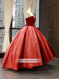 Navy Blue Ball Gown Prom Dresses Red Quinceanera Dress FD1135 viniodress-prom dresses-Viniodress-Viniodress