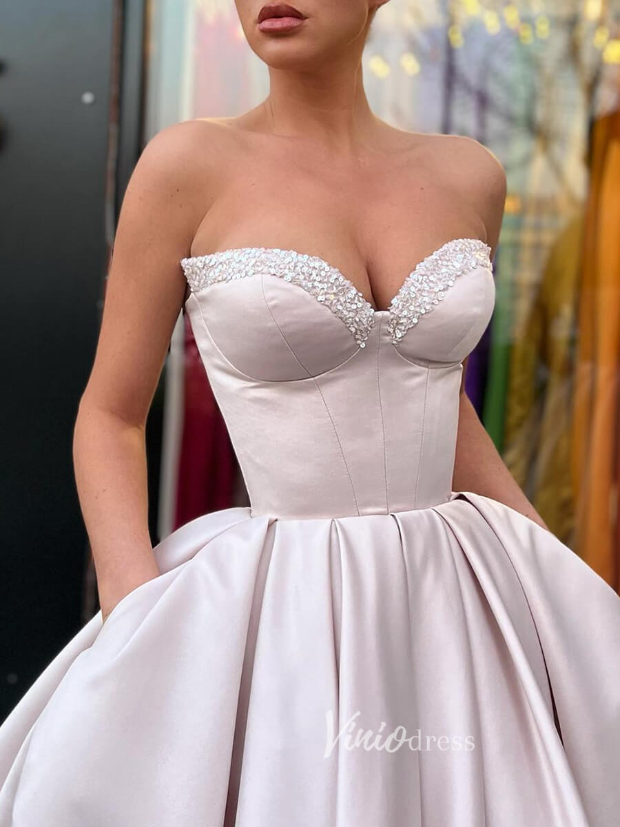 Nude Mid-Length Prom Dresses Sweetheart Neck Short Formal Dress FD3144 Viniodress Nude Mid-Length Prom Dresses Sweetheart Neck Short Formal Dress FD3144 Viniodress
