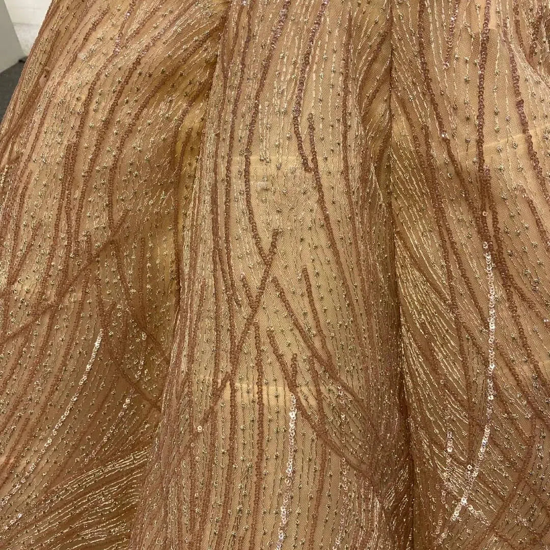 Off the Shoulder Gold Lace Quinceanera Dress Ball Gown Prom Dresses FD1136 viniodress-Quinceanera Dresses 2025 -Viniodress-Gold-Custom Size-